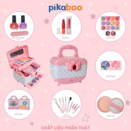 Thumbnail Bộ trang điểm thật cho bé gái an toàn Pikaboo chất liệu trang điểm thật, an toàn, dễ dàng rửa sạch với nước 4