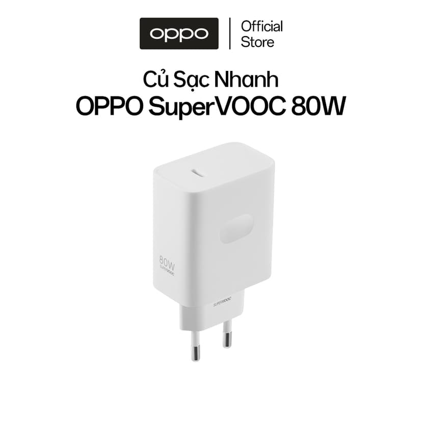 Ảnh Bộ Sạc Nhanh OPPO 80W (Củ sạc và Cáp sạc) | Super VOOC | Bảo hành 12 tháng - Hàng Chính Hãng 1