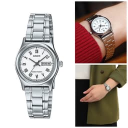 Thumbnail Đồng hồ nữ dây thép không ghỉ Casio LTP-V006D-7BUDF chính hãng 1