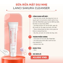 Thumbnail Sữa rửa mặt dịu nhẹ LANCI sạch sâu, làm sáng da minisize 10ml 2
