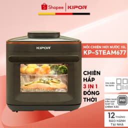 Thumbnail Nồi chiên hơi nước KIPOR KP-STEAM677 - bảng điều khiển điện tử nấu đa chế độ, chiên hấp đồng thời 1