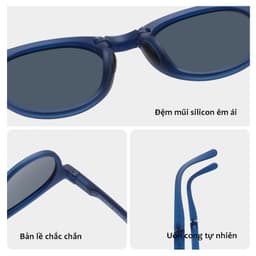 Thumbnail Kính Gấp Gọn Phân Cực Mắt Tròn Aoron Cho Bé Thời Trang Bảo Vệ Mắt Chống Tia Cực Tím Chống Bụi Kèm Hộp Tiện Lợi AK141 3