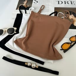 Thumbnail Áo 2 dây choobe nữ dáng ôm vải thuncotton co giãn có chốt điều chỉnh nhiều màu sắc A11 1