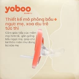 Thumbnail Núm ty ngậm cho bé Yoboo YB-0007 đầu tròn bằng silicone nguyên khối mô phỏng ti mẹ - Hàng chính hãng 4