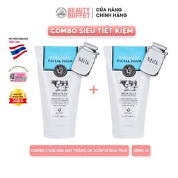 Thumbnail Combo Sữa rửa mặt tạo bọt dưỡng trắng Beauty Buffet Scentio Milk Plus Whitening Q10 Facial Foam 100ml 1