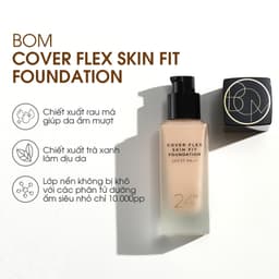 Thumbnail Kem Nền Lâu Trôi Che Khuyết Điểm BOM Cover Flex Skin Fit Foundation 30ml 4