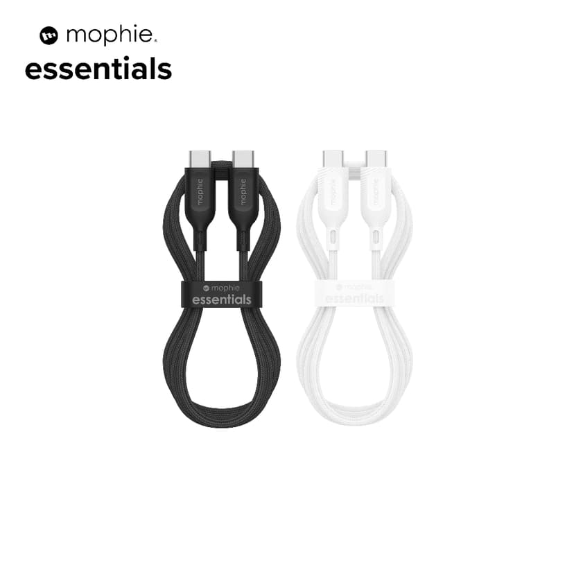 Ảnh Cáp Mophie Essentials USB-C to USB-C 60W dài 1M/2M-Sạc nhanh- sạc SamSung Android và iP 15series 1