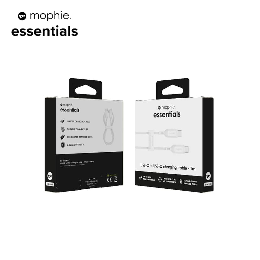 Ảnh Cáp Mophie Essentials USB-C to USB-C 60W dài 1M/2M-Sạc nhanh- sạc SamSung Android và iP 15series 4