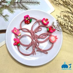 Thumbnail Dây thun cột tóc Laboon đính charm sticker dễ thương dành cho bạn nữ 3