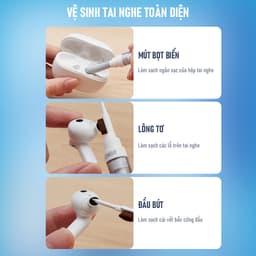 Thumbnail Bút Vệ Sinh Đa Năng Wook RMC10 3 Trong 1 Vệ Sinh Tai Nghe, Điện Thoại, Máy Tính Bảng - Hàng Chính Hãng 3