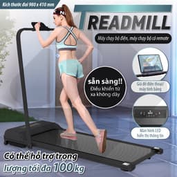 Thumbnail BG - (Có Điều Khiển Remote) Máy chạy bộ trong nhà máy đi bộ băng chạy chống rung EVA 2