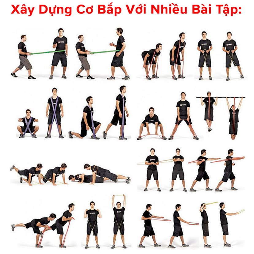 Ảnh Dây Cao Su Kháng Lực Hỗ Trợ Tập Gym Lên Xà, Dây Kháng Lực Tập Toàn Thân Powerband Đa Năng Thể Thao Chính Hãng Amalife 4
