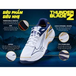 Thumbnail Giày indoor Mizuno Thunder Blade Z nhẹ vượt trội,hỗ trợ giảm chấn,đế êm ái có độ đàn hồi cao chống trơn trượt 1