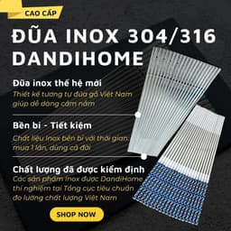 Thumbnail Hộp 5 đôi đũa Inox 304 / 316 cao cấp DandiHome họa tiết chống trơn trượt 3
