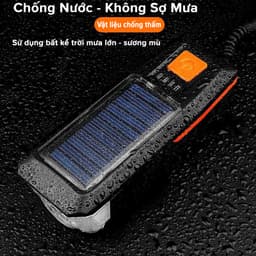 Thumbnail Đèn Xe Đạp Sạc Năng Lượng Mặt Trời Cổng USB Đèn Còi Xe Đạp Chuông 5 Âm Thanh 3 Chế Độ Sáng Chính Hãng Amalife 4