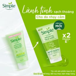 Thumbnail Sữa Rửa Mặt Dạng Gel Simple Kind To Skin Facial Wash 150ml 1