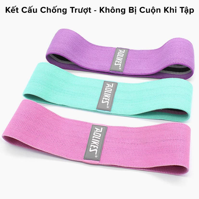 Ảnh Dây Kháng Lực Tập Mông Trái Đào Mini Band Chính Hãng Aolikes AL3604 Dây Đàn Hồi Tập Chân, Đùi, Mông miniBand Không Xoắn 2