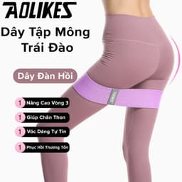 Thumbnail Dây Kháng Lực Tập Mông Trái Đào Mini Band Chính Hãng Aolikes AL3604 Dây Đàn Hồi Tập Chân, Đùi, Mông miniBand Không Xoắn 3