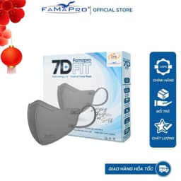 Thumbnail Famapro 7D FIT Khẩu trang y tế cao cấp kháng khuẩn 5 lớp (10 cái/ hộp) 1