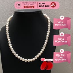 Thumbnail Vòng Đeo Cổ Ngọc Trai Hạt Size 7ly Màu Trắng Sang Trọng, Thanh Lịch - Ngọc Trai Trường Thịnh 2