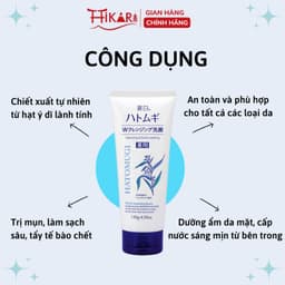 Thumbnail Sữa rửa mặt ý dĩ ngừa mụn Reihaku Hatomugi The Medicated Facial Foam dưỡng ẩm sáng da 130g 3