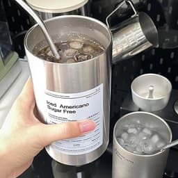 Thumbnail Bình Đựng Nước Giữ Nhiệt Inox Iced Americano Có Ống Hút Dung Tích 600ml, Cốc Ly Giữ Nhiệt Cà Phê Văn Phòng Hãng Amalife 4
