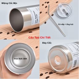 Thumbnail Cốc Ly Giữ Nhiệt 350-600ml Có Ống Hút Inox 304 – Bình Nước Giữ Nhiệt Iced Americano Cà Phê Văn Phòng Chính Hãng Amalife 2