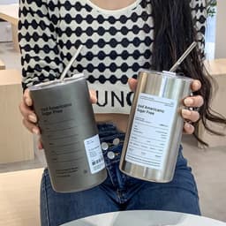 Thumbnail Cốc Ly Giữ Nhiệt 350-600ml Có Ống Hút Inox 304 – Bình Nước Giữ Nhiệt Iced Americano Cà Phê Văn Phòng Chính Hãng Amalife 4