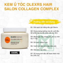 Thumbnail Kem ủ tóc phục hồi siêu mượt Olexrs Hair Salon Collagen Complex 500ML 4