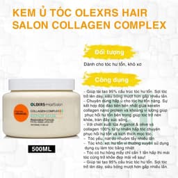 Thumbnail Kem ủ tóc phục hồi siêu mượt Olexrs Hair Salon Collagen Complex 500ML 3