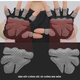 Thumbnail Găng Tay Nửa Ngón Tập Gym, Tập Tạ Tích Hợp Quấn Cổ Tay Bảo Vệ Cổ Tay Chính Hãng Aolikes AL113 (1 Đôi) 3