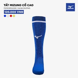 Thumbnail Tất thể thao cổ cao Mizuno chống trơn, dài dưới gối, chất liệu Cotton dày dặn, mềm mại, khử mùi, êm chân 3