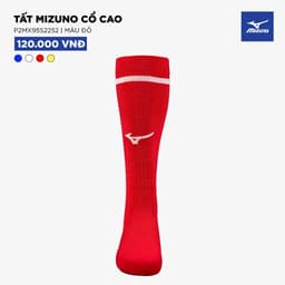 Thumbnail Tất thể thao cổ cao Mizuno chống trơn, dài dưới gối, chất liệu Cotton dày dặn, mềm mại, khử mùi, êm chân 4