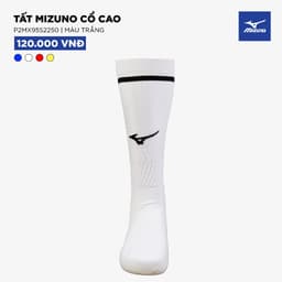 Thumbnail Tất thể thao cổ cao Mizuno chống trơn, dài dưới gối, chất liệu Cotton dày dặn, mềm mại, khử mùi, êm chân 1