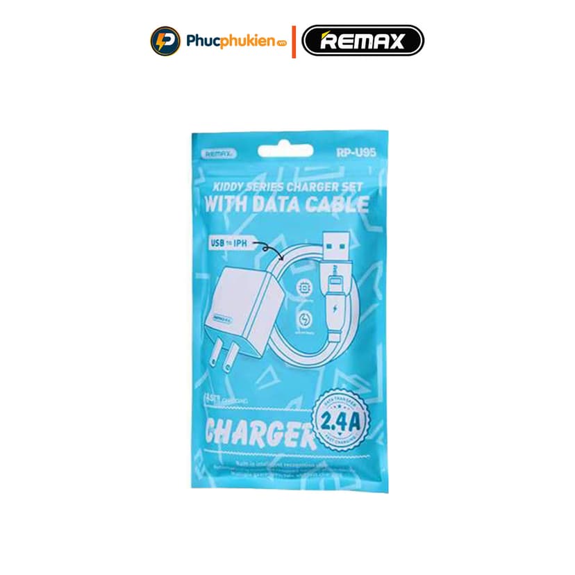 Ảnh Bộ củ cáp sạc Remax U95 hỗ trợ sạc 10w cho điện thoại, tai nghe, loa buetooth - Phúc Phụ Kiện Remax 4