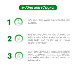 Thumbnail Combo 02 Dầu Gội Sạch Gàu Antisol & 01 Ezema 50 | Thương Hiệu iCare Pharma | Hỗ Trợ Trị Gàu, Nấm Da Đầu Lâu Năm Dai Dẳng 4