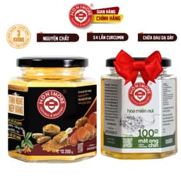 Thumbnail Tinh bột nghệ nếp vàng Honimore 200g + Mật ong nguyên chất Hoa Miền Núi 360g 2