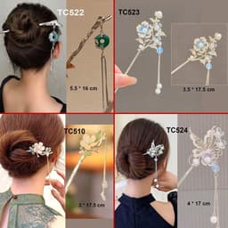 Thumbnail GOTI Trâm Cài Tóc Búi Gọng Kim Loại Thanh Lịch Phong Cách Cổ Trang, Hiện Đại Dành Cho Nữ 2