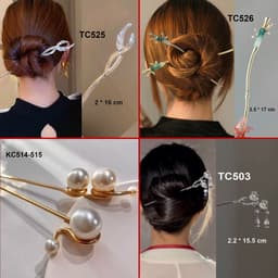 Thumbnail GOTI Trâm Cài Tóc Búi Gọng Kim Loại Thanh Lịch Phong Cách Cổ Trang, Hiện Đại Dành Cho Nữ 3