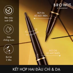 Thumbnail Bút Kẻ Mắt 2 Đầu Sắc Nét và Chống Nước Browit Hightechnique Duo Eyeliner 0.5ml + 0.14g 4