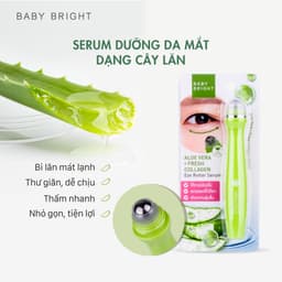 Thumbnail Cây Lăn Mắt Lô Hội Và Collagen Tươi Baby Bright Aloe Vera & Fresh Collagen Eye Roller Serum 15ml 4