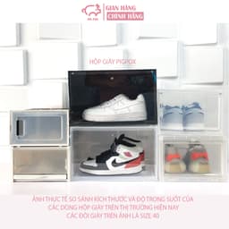 Thumbnail COMBO 20 HỘP ĐỰNG GIÀY NHỰA CỨNG PIGPOX CỬA NGANG TRONG SUỐT CAO CẤP SIZE LỚN 1