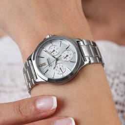 Thumbnail Đồng Hồ Casio Nam MTP-V300D-7AUDF Mặt Tròn Màu Trắng Dây Kim Loại Chính Hãng 2