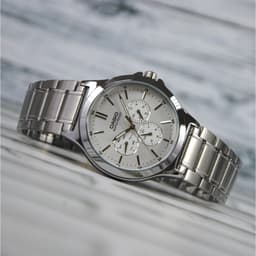 Thumbnail Đồng Hồ Casio Nam MTP-V300D-7AUDF Mặt Tròn Màu Trắng Dây Kim Loại Chính Hãng 1