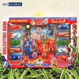 Thumbnail Mô hình Siêu Anh Hùng Maver 5 nhân vật và 10 siêu xe 915-208 1