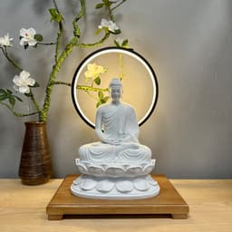 Thumbnail Kệ Đèn Led Hào Quang Tượng Phật Phong Thủy Hình Tròn - Tuệ Nga 4