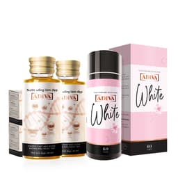 Thumbnail Combo 2 Hộp Nước Uống Làm Đẹp Collagen ADIVA (28 Chai) + 1 Hộp Viên Uống Trắng Da ADIVA White 60 Viên 3