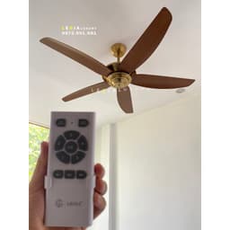 Thumbnail Quạt trần hiện đại Strong Wind LGFAN869 | Quạt trần gió mạnh phù hợp trần 2.5m đến 4m | Quạt trần mạ vàng đẹp 1