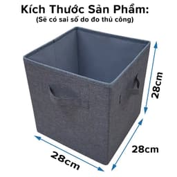 Thumbnail Hộp Vải Đựng Đồ Lót Tất Quần Áo Chăn Màn Đa Năng Hình Vuông TD4 Gấp Gọn Hộp Đựng Đồ 28x28x28cm Không Nắp Hãng Amalife 2