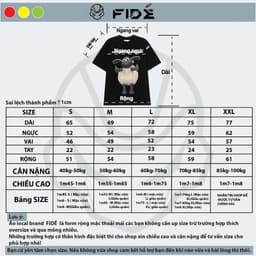 Thumbnail Áo thun FIDE Cừu Shaun phông trơn nam nữ cổ tròn unisex SHAUN 07 4